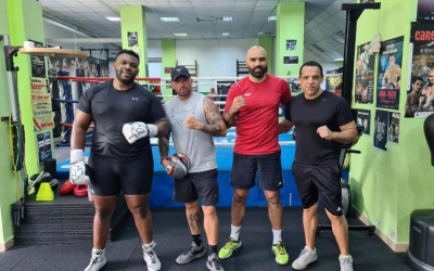 Jarrell Miller sparring Bogdan Dinu to help cause the downfall of Daniel Dubois boxrec sparring partners 