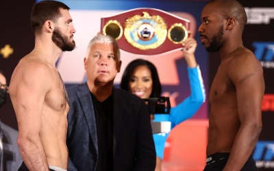 Weigh-In Results Joe Smith Jr. vs. Steve Geffrard official weights running order start times ringwalks espn top rank how to watch wbo callum johnson predictions preview fight oddschecker