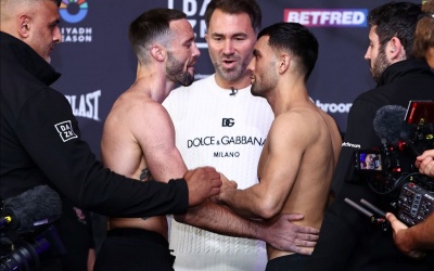 Josh Taylor vs Jack Catterall 2 weights, running order and ringwalks weigh-in results tv channel time what start results fight reports main event when dazn espn live stream links details free