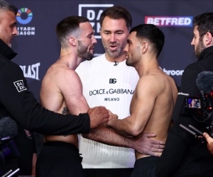 Josh Taylor vs Jack Catterall 2 weights, running order and ringwalks weigh-in results tv channel time what start results fight reports main event when dazn espn live stream links details free