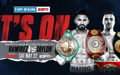 Undisputed - Jose Ramirez vs Josh Taylor confirmed for May 22 junior welterweight super-lightweight scotland califormia predictions who wins terence crawford list of unified champions four belt era wbc wbo ibf wba espn where is it venue