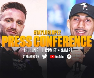 Watch rivals Josh Taylor and Teofimo Lopez meet for the first time espn youtube channel top rank meeting for the first time live rivals wbo ring magazine boxrec press conference live