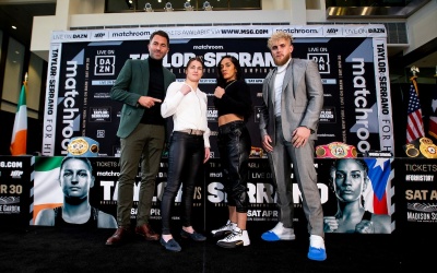 Katie Taylor vs Amanda Serrano trilogy announced july 11 new york live on Netflix free to members watch how oddschecker betting odds jake paul boxrec wiki