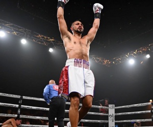 Keith Thurman vs Brock Jarvis full fight night results from Australia tim tsyzu next foght april 6 joey spencer injury manny pacquiao predictions boxrec wiki kostya watch highlights
