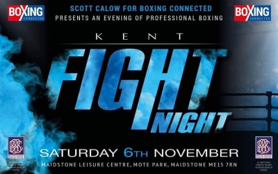 Kent Fight Night mote park Boxing Connected come back with a bang on November 6 Grant Dennis, Martin McDonagh, Dave Jones and Martin Hillman boxrec joe elfidh next tickets