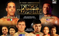 Two WBC titles on the line at Kings of Kombat 35 event in Australia boxrec tickets Stanley Johnson Karim Maatalla Jordan Roesler Saipaier Rouzi 