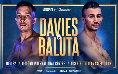 How to watch Liam Davies vs Ionut Baluta in the U.S. america states what time start telford england bt sport tv channel oddschecker boxrec predictions who wins ESPN+