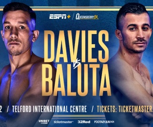 How to watch Liam Davies vs Ionut Baluta in the U.S. america states what time start telford england bt sport tv channel oddschecker boxrec predictions who wins ESPN+