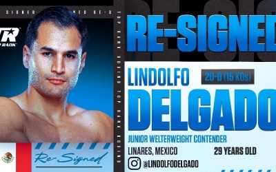 Unbeaten super lightweight star Lindolfo Delgado commits long-term future to Top Rank boxrec wiki watch full fight highlights results bricena knockouts kos amateur career record