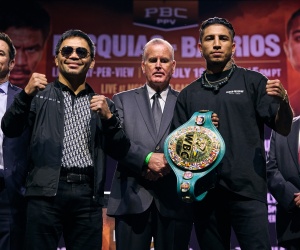 Manny “Pacman” Pacquiao vs Mario “El Azteca” Barrios press conference quotes boxrec fight time date tv channel age 46 retired retirement Philippines filipino hall of fame boxer wiki