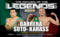 10 years after retirement, Marco Antonio Barrera returns to the ring Jesús Soto Karass Star Exhibition friday june how to watch when where channel live stream links
