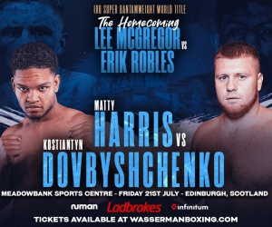 Unbeaten heavyweight Matty Harris faces Kostyantin Dovbyshchenko on the McGregor-Robles undercard fight time date tv channel 5 live stream links boxrec moses itauma ukraine amateur record career