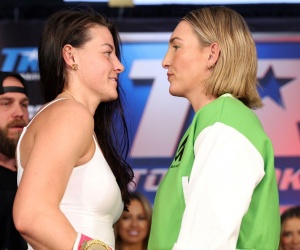 Mikaela Mayer vs Sandy Ryan full fight details first fight rematch who wins expert tips predictions tv channel how to watch betting oddschecker results highlights