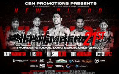 Nelson Oliva headlines CBN Promotions show on September 21 against Paulo Cesar Galdino boxrec fight time date tv channel undercard how to watch Alex Camponovo tickets