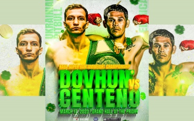 St. Patrick's Day: Oleh Dovhun set for NABA Super Bantamweight title defence to Juan Centeno predictions who wins and why how ringwalks tv channel star boxing boxrec world rankings