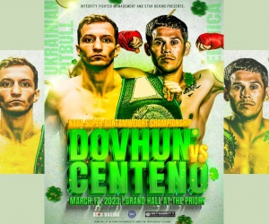 St. Patrick's Day: Oleh Dovhun set for NABA Super Bantamweight title defence to Juan Centeno predictions who wins and why how ringwalks tv channel star boxing boxrec world rankings