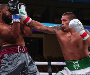 Oleksandr Usyk wins heavyweight debut Chazz Witherspoon report result