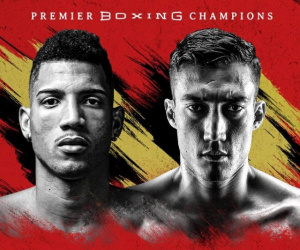 Rising unbeaten super lightweight Omar “El Relámpago” Juárez training camp All Rivera in a 10-round FOX PBC Fight Night and on FOX Deportes Sunday June 27 The Armory in Minneapolis boxrec