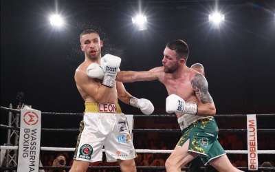 Padraig McCrory defeats home favourite Leon Bunn to be crowned IBO world light-heavyweight champion molloy walker wasserman boxing probellum title boxrec watch highlights