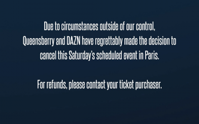 Queensberry cancel Paris show after drugs test scandal Lawrence Okolie Tony Yoka adeleye david frank warren samake promotions boxrec what drug hormone ped vada