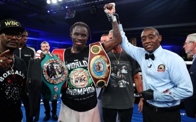 Richardson Hitchins decisions Gustavo Lemos in IBF super lightweight final eliminator scores judges watch full fight highlights subriel matias next