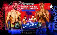 Robeisy Ramirez vs Rafael Espinoza WBO featherweight king Robeisy “El Tren” Ramirez puts his belt on the line against unbeaten challenger Rafael “El Divino” Espinoza world champion rankings nick ball wbc no.1 boxrec next fight