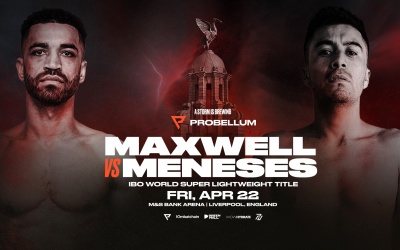 Sam Maxwell and Alejandro Meneses clash for the IBO super-lightweight world title boxrec probellum aprill 22 tickets how to watch liverppol oddschecker rankings ponce