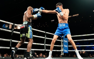 Sebastian “The Towering Inferno” Fundora retains WBC and WBO super-welterweight titles against Chordale Booker boxrec watch full fight higlights youtube