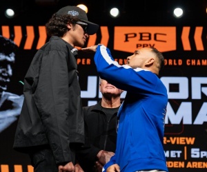 jow to watch gloves are off press conference Sebastian “Towering Inferno” Fundora vs Keith “One Time” Thurman fight week events