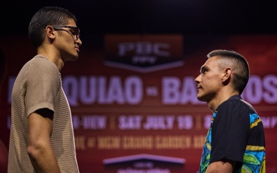 Manny Pacquiao vs Mario Barrios undercard quotes tim tszyu sebastian fundora boxrec
