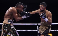 Shabaz Masoud wins split decision over Jose Sanmartin boxrec hearn WBA Inter-Continental Super Bantamweight title watch full fight highlights Newcastle Arena boxrec trainer ben davison matchroom 