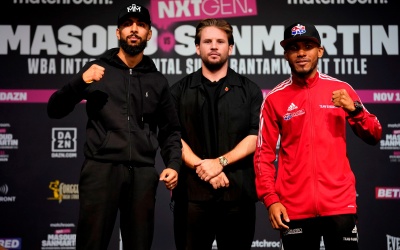 Shabaz Masoud vs. Jose Sanmartin undercard press conference quotes Frank Smith Matchroom Boxing CEO Cameron Vuong boxrec Calum French
