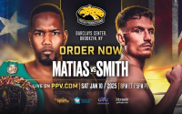 Title fight on Subriel Matias-Dalton Smith card cancelled boxrec why what happened failed medical examination boxer Hendri Cedeno vs Alfredo Santiago
