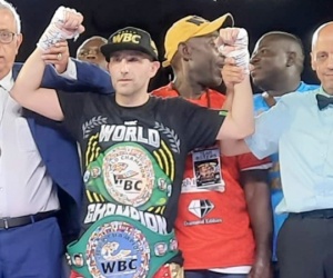 Bradford boxer Tasif Khan crowned WBC Silver champion in Ghana Bukom Boxing Arena in Accra King of the Ring 3 Adijat Gbadamosi boxrec Pakistani super flyweight title