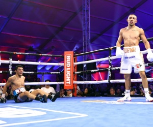 Takeover Reloaded Teofimo Lopez stops Pedro Campa in super-lightweight debut josh taylor watch fight time date tv channel youtube full next tickets interview regis prograis who wins