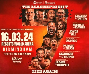The Magnificent Seven Ride Again Joe Joyce Zach Parker Eithan James boxrec Nathan Heaney liam davies Dennis McCann feature tnt sports brad pauls kash ali tickets Tyron Zeuge tyron zeuge Soloman Dacres frank warren