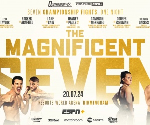 The Magnificent Seven How to watch Nathan Heaney vs Brad Pauls fight time date tv channel tnt sports start ringwalks main event us america uk england bst