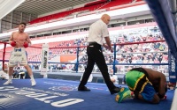 Thomas Patrick Ward scores surprise stoppage then warns Leo Santa Cruz to stop ‘holding up the division’ boxrec leigh wood fight time date tv channel highlights watch ko knockout win