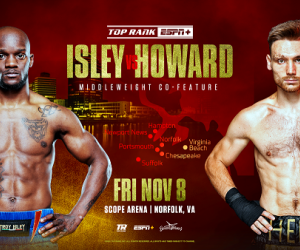 Brian Norman Jr. vs Derrieck Cuevas cancelled injury hand boxrec remath new fight date oddschecker espn how to watch Troy Isley vs Tyler Howard elevated to the co-feature on November 8