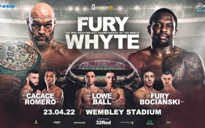 Tyson Fury vs Dillian Whyte undercard announced Anthony Cacace romero wembley tickets coach travel Isaac Lowe Nick Ball wbc silver featherweight boxrec David Adeleye and Tommy Fury predictions oddschecker