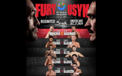 Reignited boxrec Tyson Fury vs Oleksandr Usyk II undercard features five fantastic fights saudi arabia time difference mcgrail mccacn allen fisher predictions oddschecker preview bets betting odds