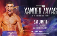 Xander Zayas will return in re-scheduled battle against Ronald “Diablo” Cruz on Taylor-Lopez card in NY boxrec fight time date tv channel tickets how to watch