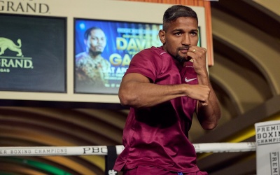 Gervonta Davis vs Ryan Garcia undercard workout quotes Olympic Bronze Medalist Yamaguchi Falcao plans an upset on WBA Super Middleweight Champion David Morrell Jr oddschecker preview predictions latest betting odds bets