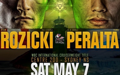 Argentine Yamil Peralta will face Canadian knockout artist Ryan Rozicki in dispute for the World Boxing Council International cruiserweight title WBC Saturday at the Center 200 Stadium in Sydney Nova Scotia Canada
